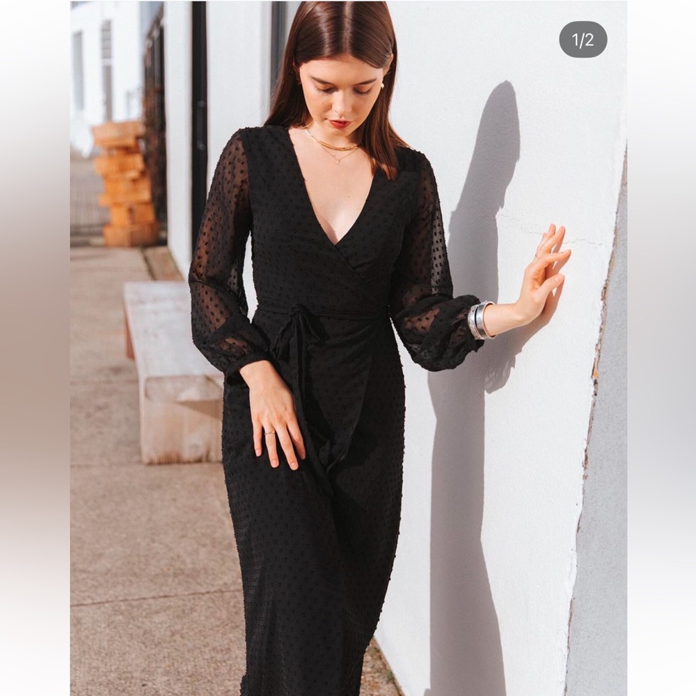 Black Wrap Dress 🖤🖤🖤